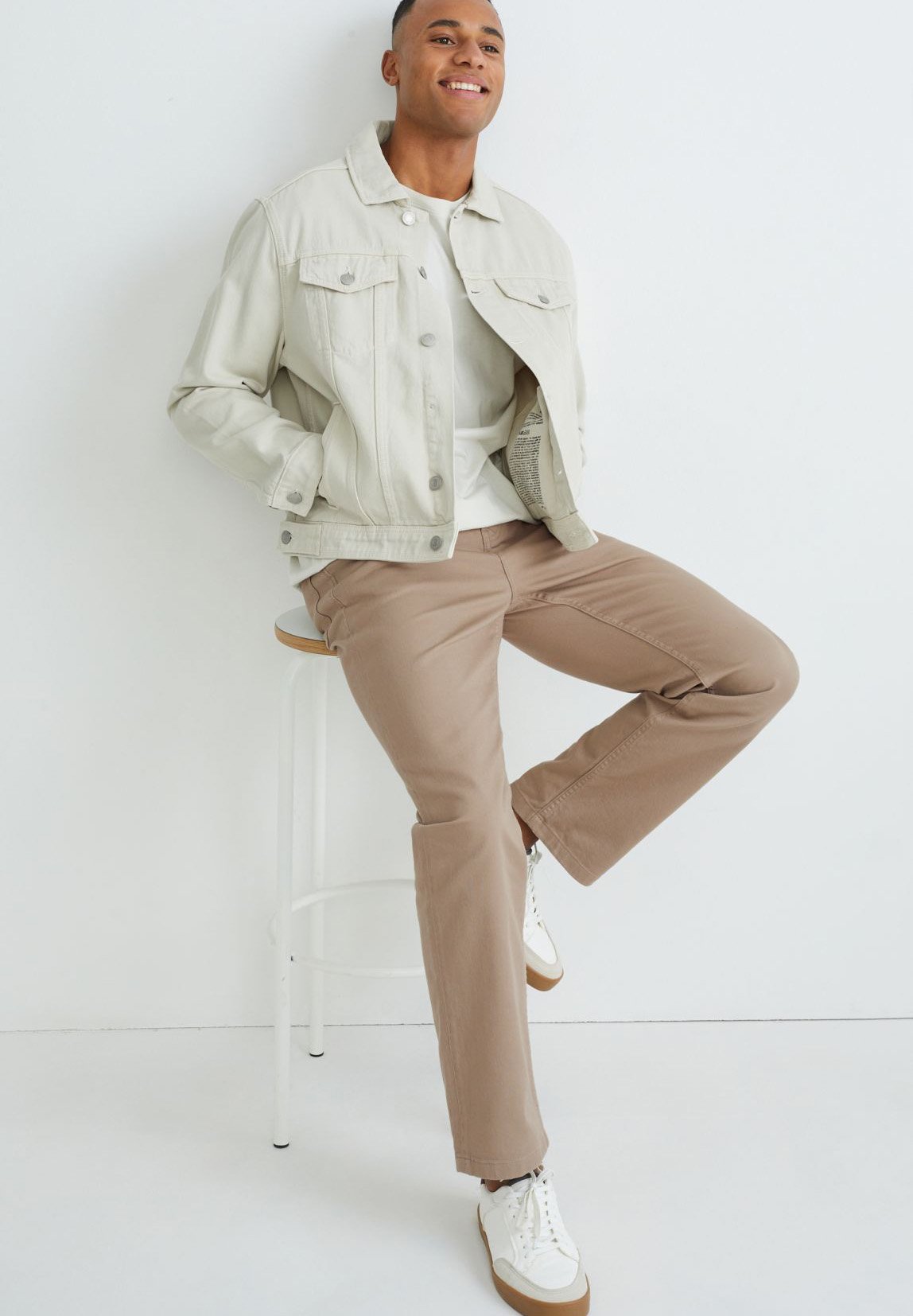 Straight leg colored jeans