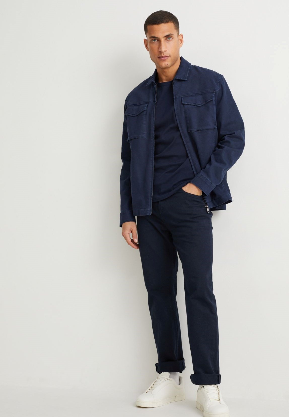 Straight leg colored jeans