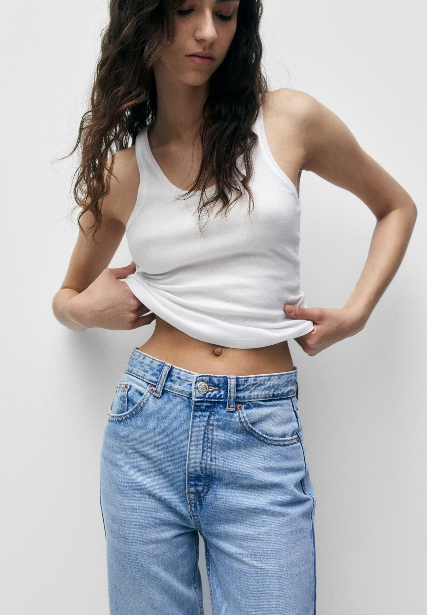 Straight leg jeans