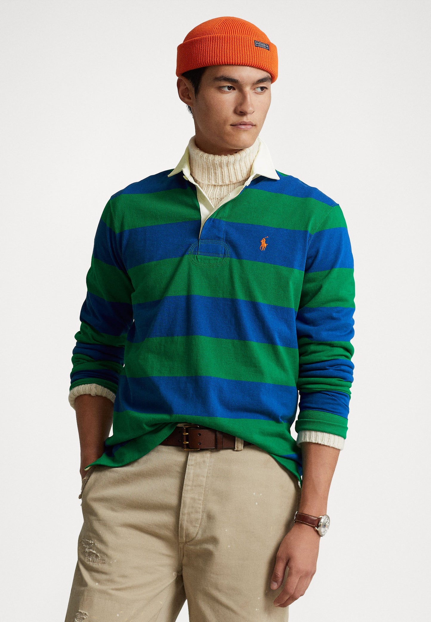 CLASSIC FIT STRIPED RUGBY SHIRT