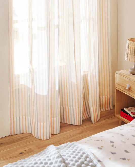 MULTICOLORED STRIPED CURTAIN