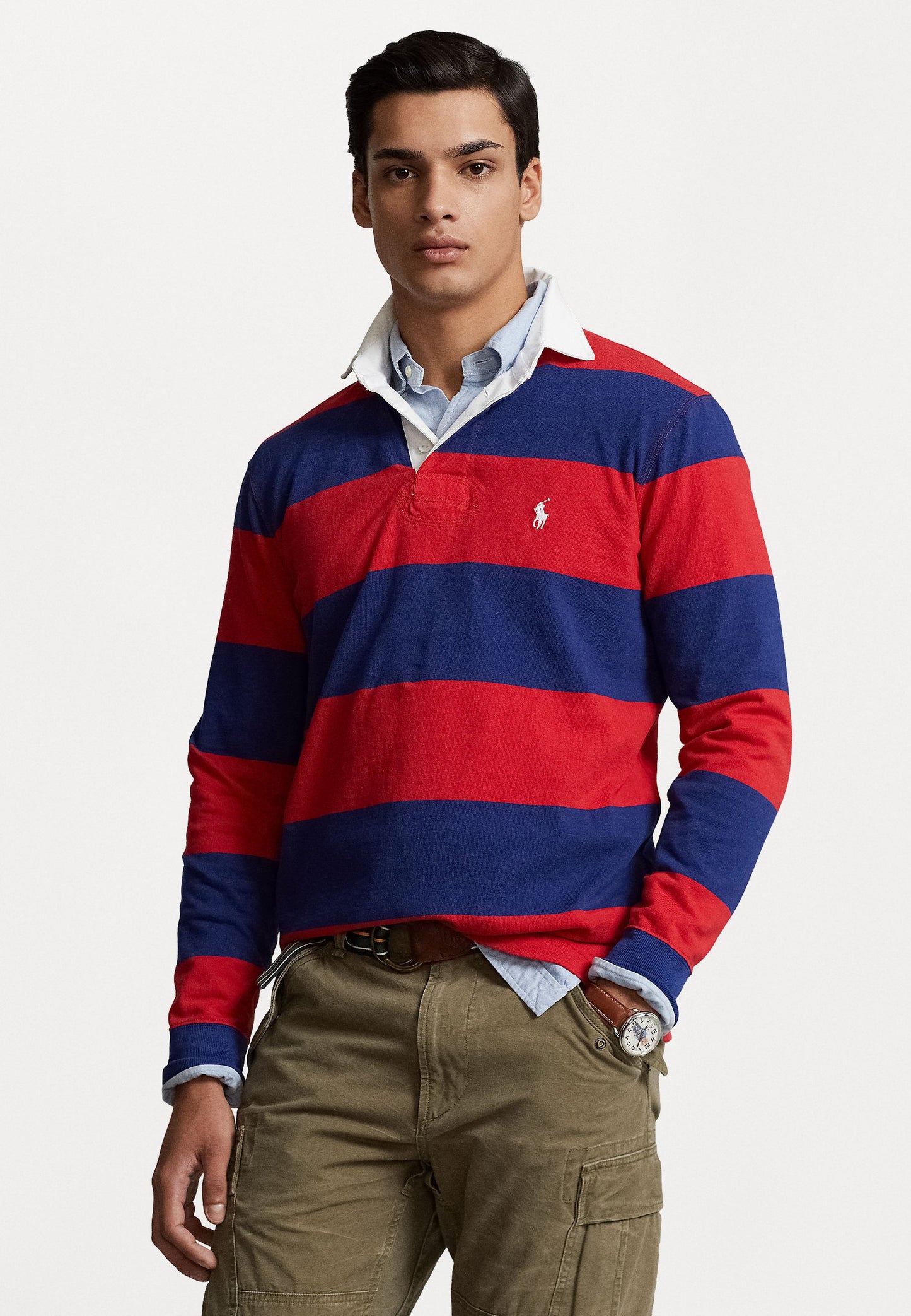 CLASSIC FIT STRIPED RUGBY SHIRT