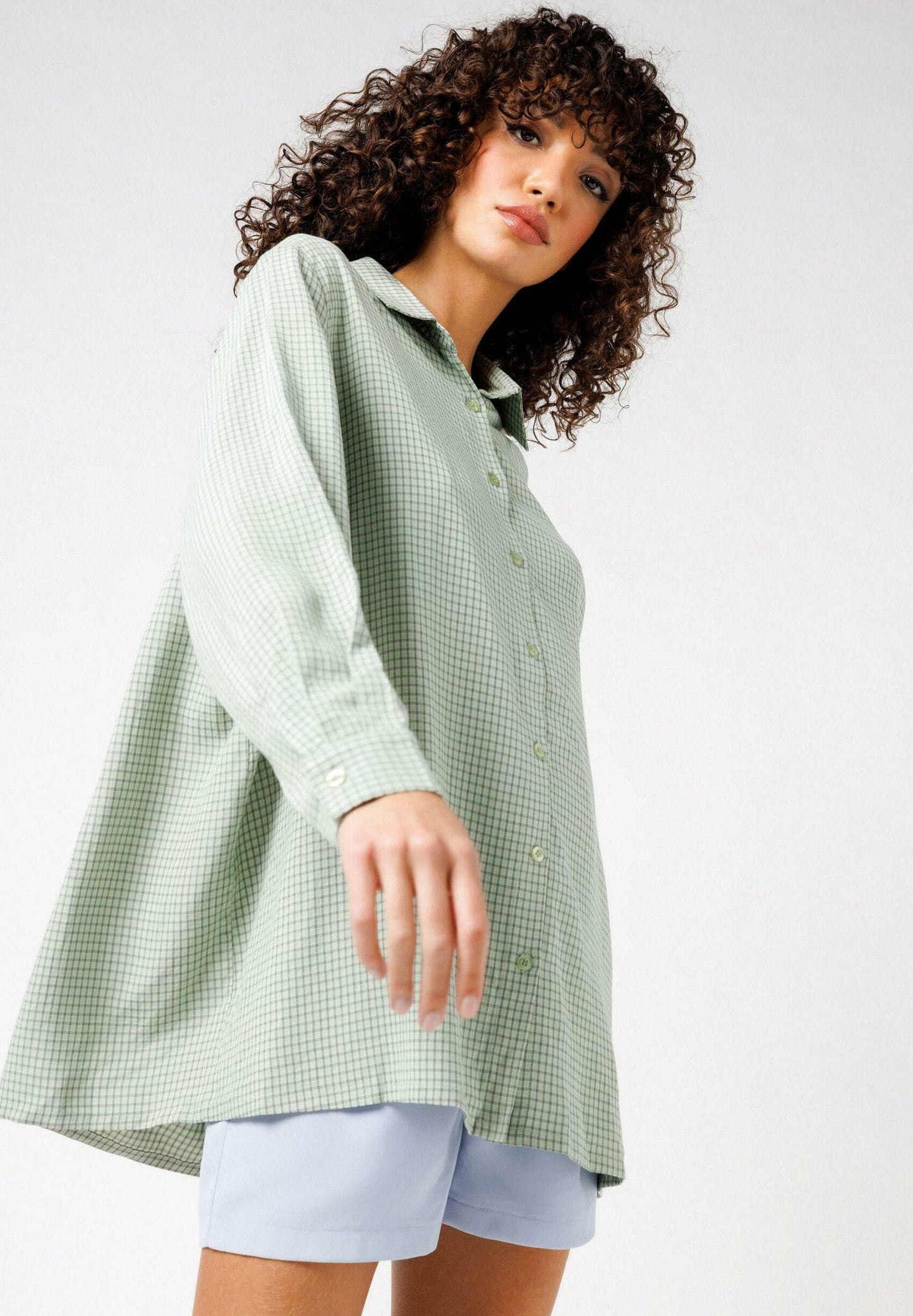 Button-down blouse