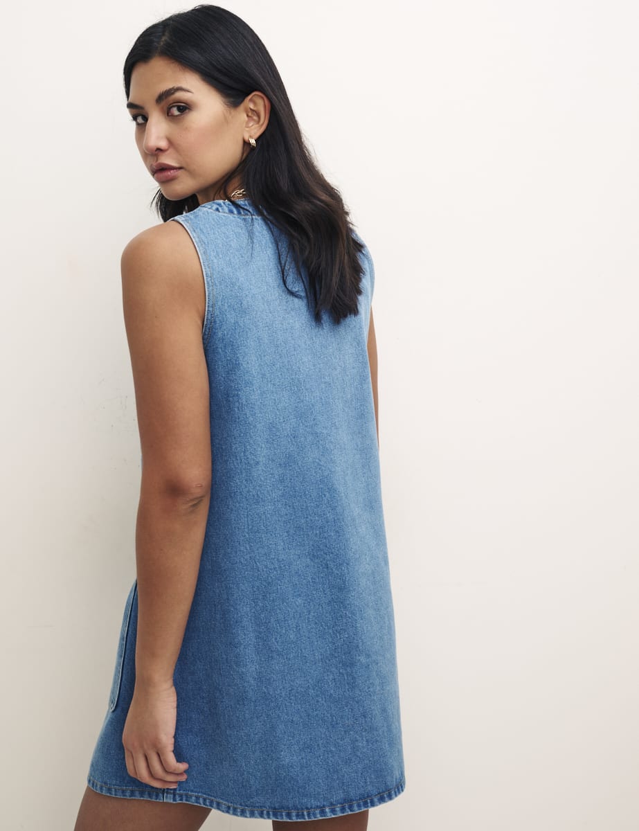 Denim Pinafore Kacey Mini Dress