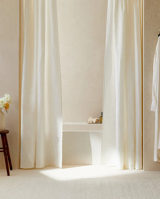 LINEN SHOWER CURTAIN