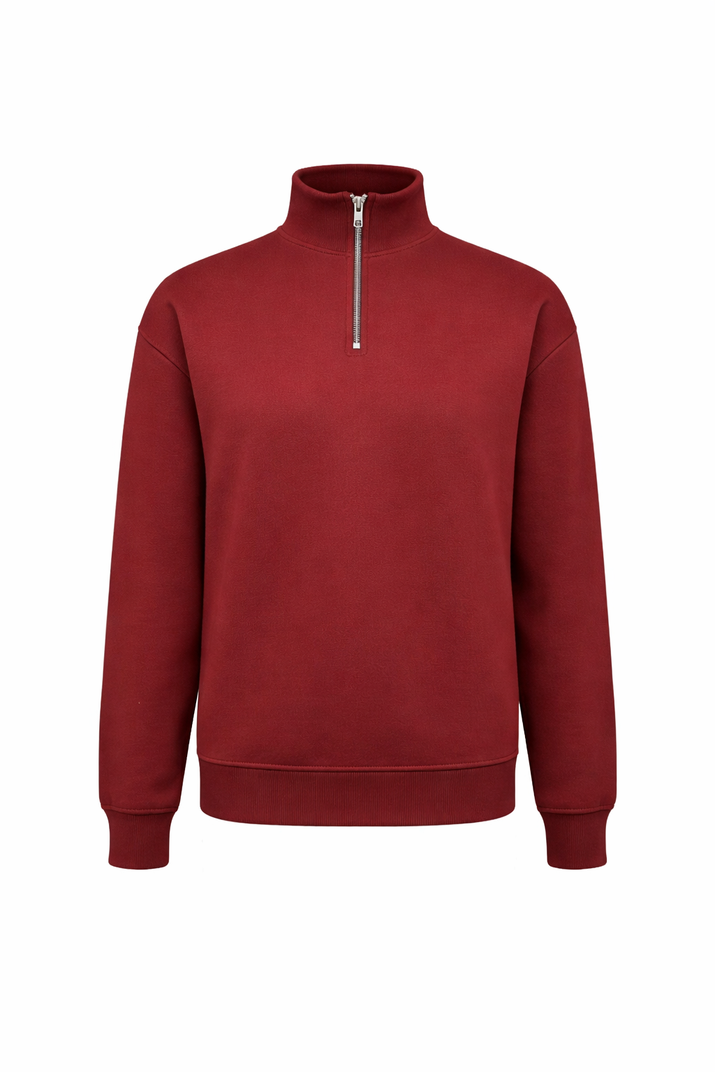 Zipper Sweatshirt In Maroon