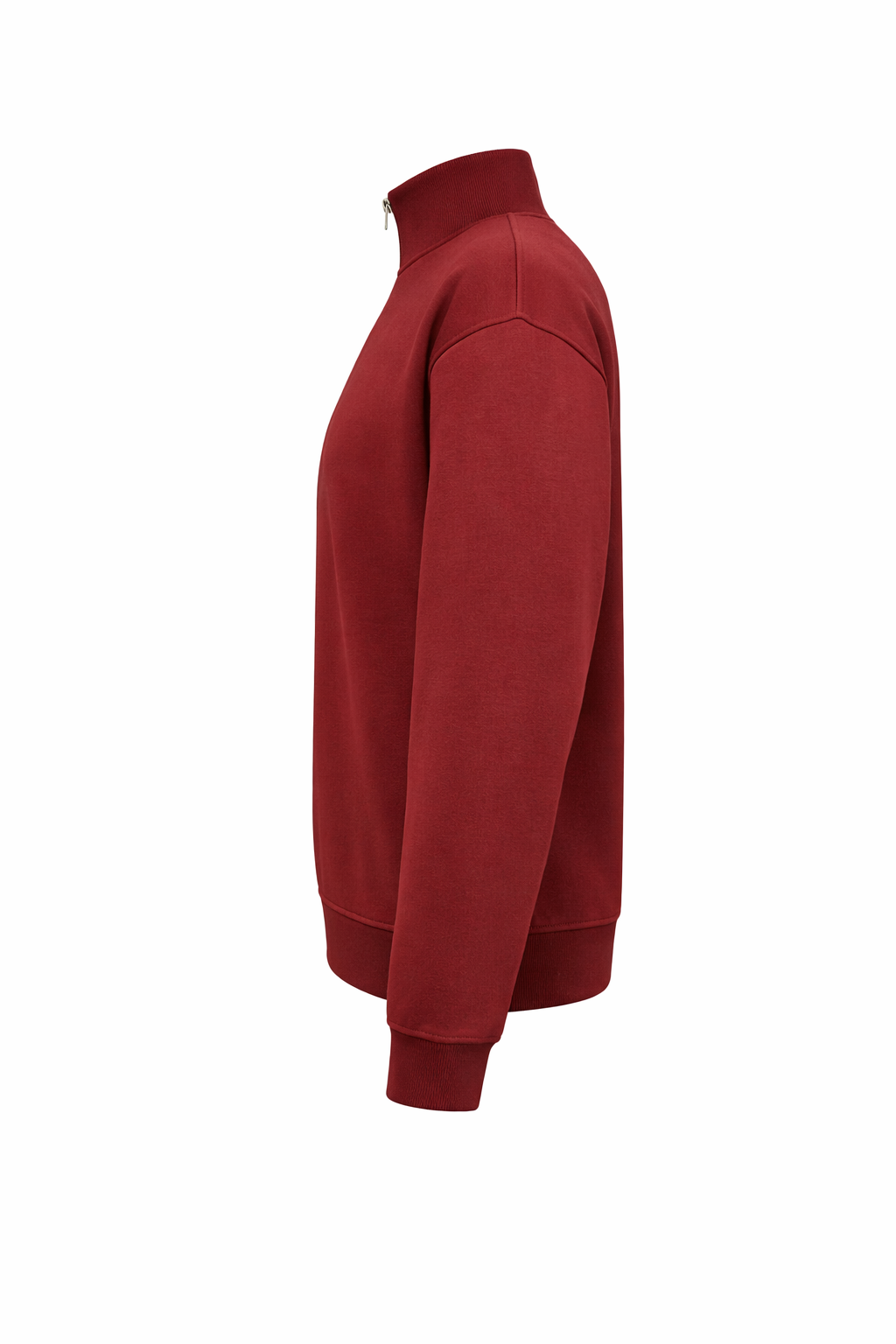 Zipper Sweatshirt In Maroon