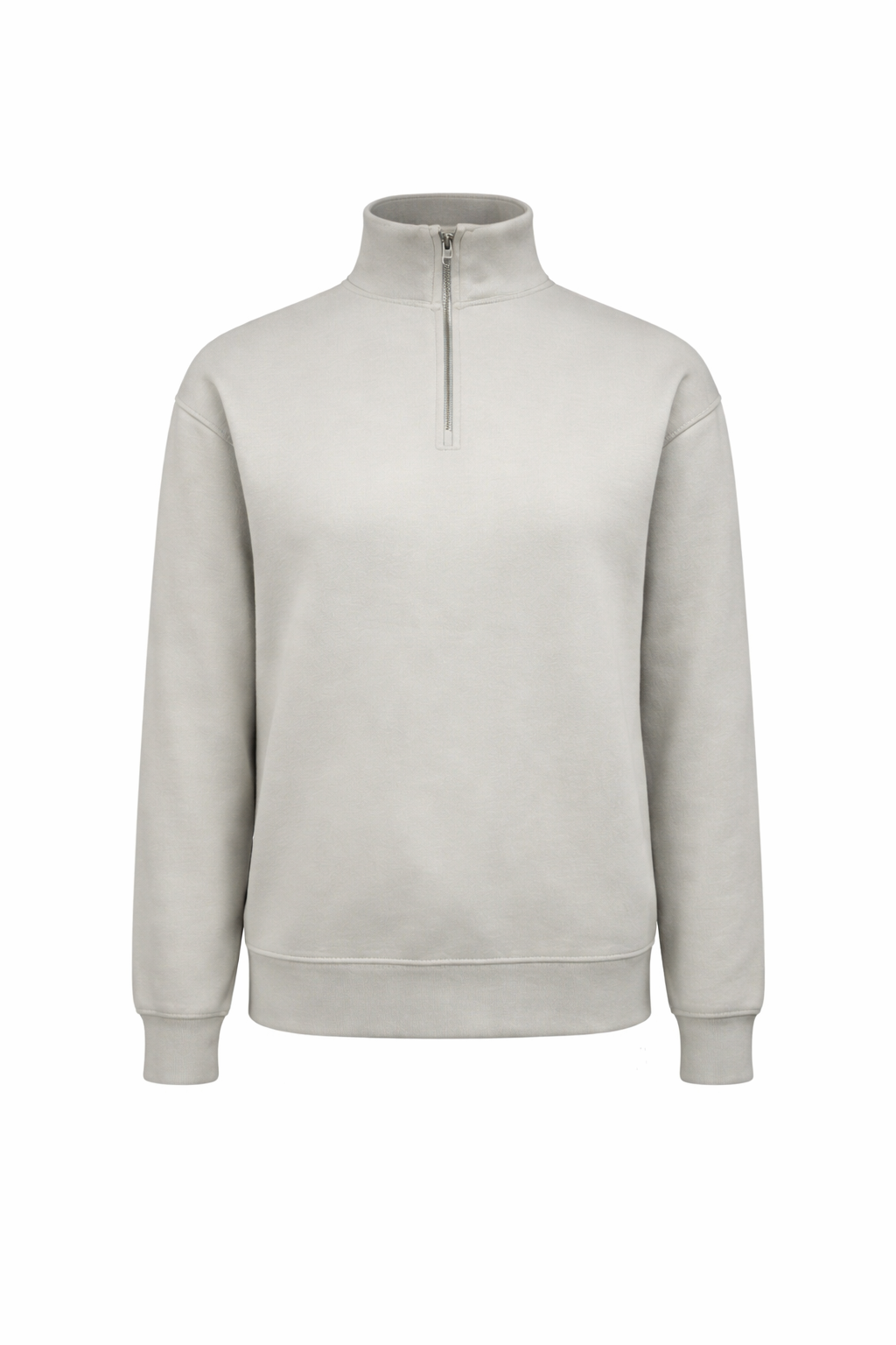 Zipper Sweatshirt Light Grey
