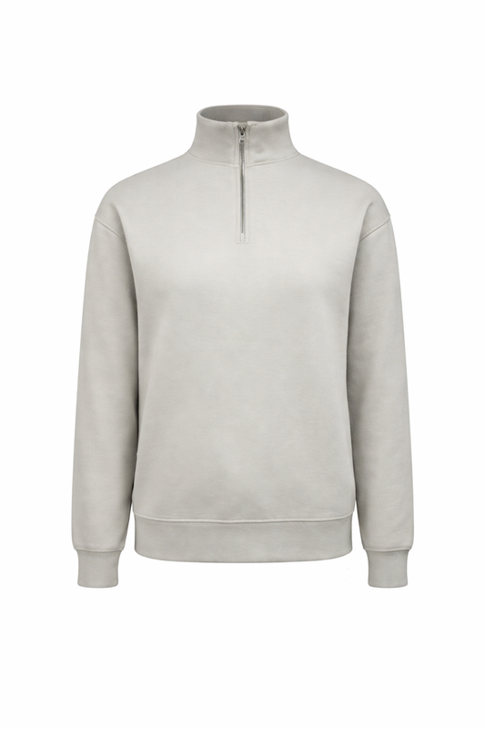 Zipper Sweatshirt Light Grey