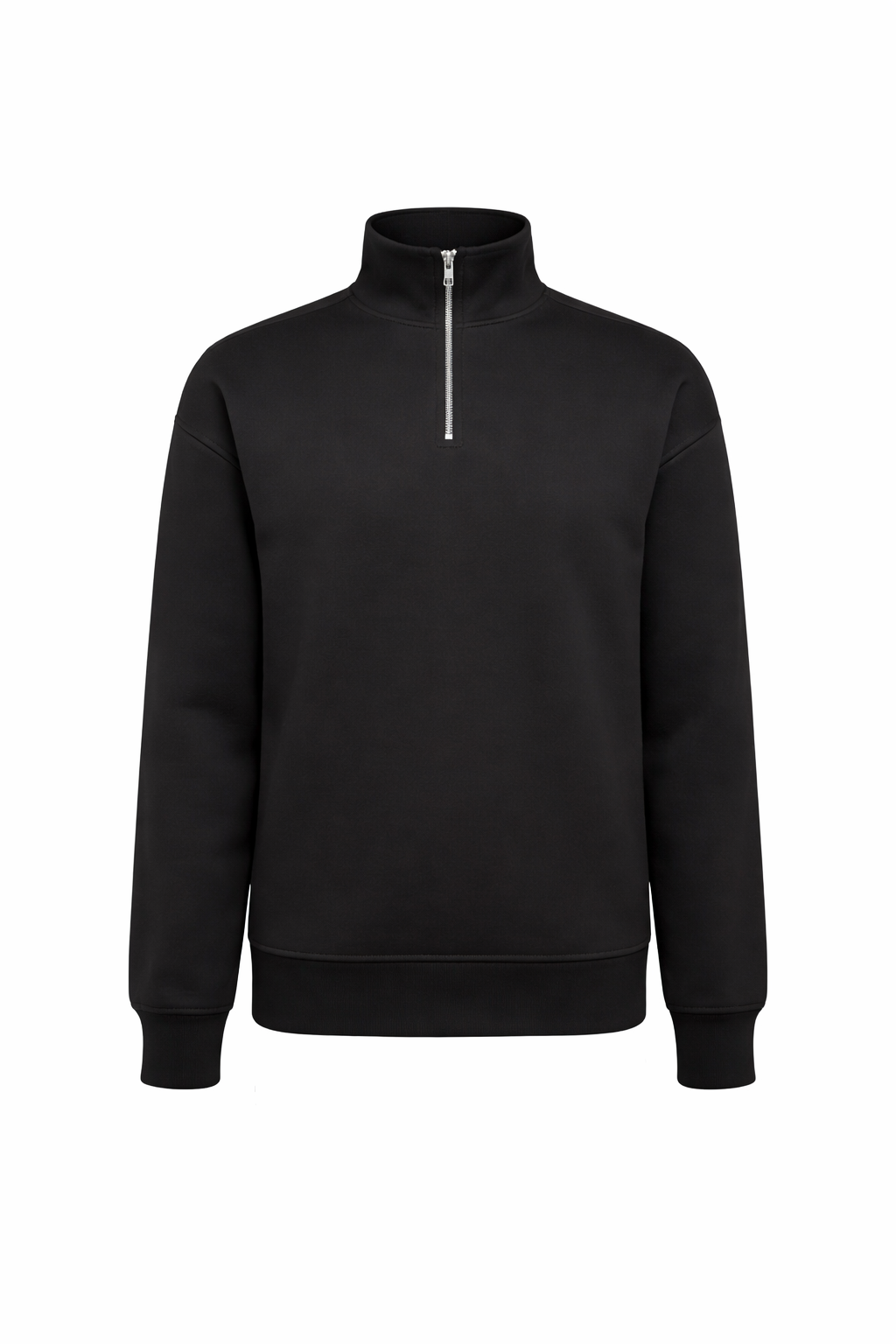 Zipper Sweatshirt In Black