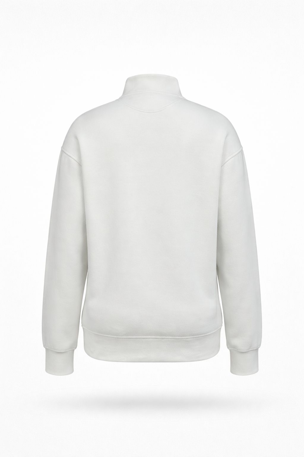 Zipper Sweatshirt In White