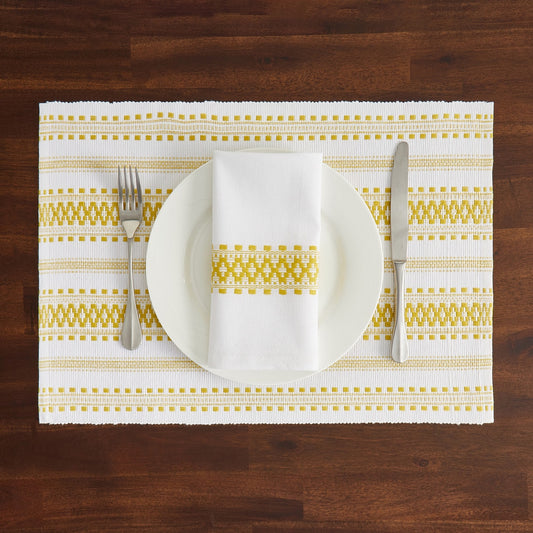 Cotton place mat and napkin set