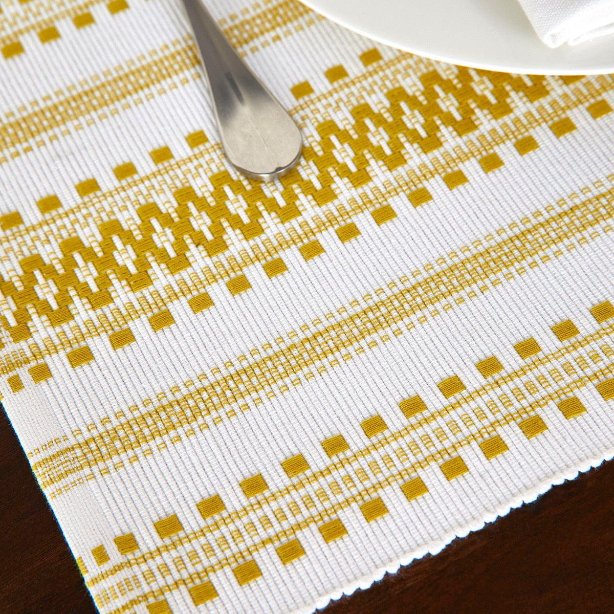 Cotton place mat and napkin set